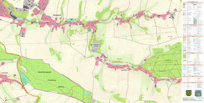 Staatsbetrieb Geobasisinformation und Vermessung Sachsen Mühlbach, Frankenberg/Sa., Stadt (1:10,000 scale) digital map