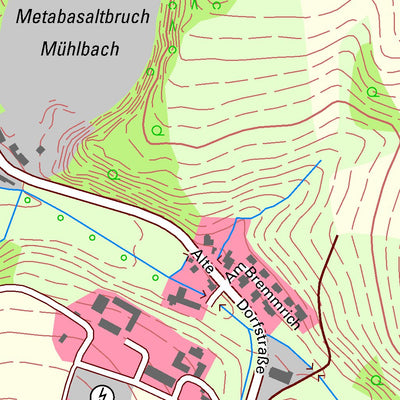 Staatsbetrieb Geobasisinformation und Vermessung Sachsen Mühlbach, Frankenberg/Sa., Stadt (1:10,000 scale) digital map
