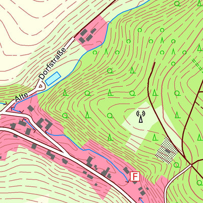 Staatsbetrieb Geobasisinformation und Vermessung Sachsen Mühlbach, Frankenberg/Sa., Stadt (1:10,000 scale) digital map