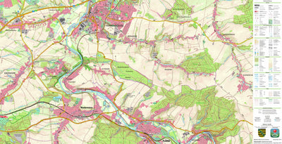 Staatsbetrieb Geobasisinformation und Vermessung Sachsen Mühlbach, Frankenberg/Sa., Stadt (1:25,000 scale) digital map