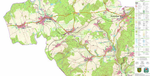 Staatsbetrieb Geobasisinformation und Vermessung Sachsen Mühltroff, Pausa-Mühltroff, Stadt (1:25,000 scale) digital map