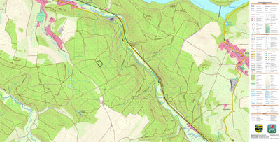 Staatsbetrieb Geobasisinformation und Vermessung Sachsen Mulda/Sa., Mulda/Sa. (1:10,000 scale) digital map