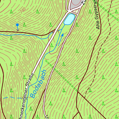 Staatsbetrieb Geobasisinformation und Vermessung Sachsen Muldenberg, Grünbach (1:10,000 scale) digital map