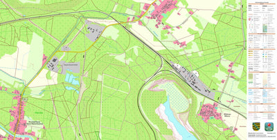 Staatsbetrieb Geobasisinformation und Vermessung Sachsen Mulkwitz, Schleife (1:10,000 scale) digital map