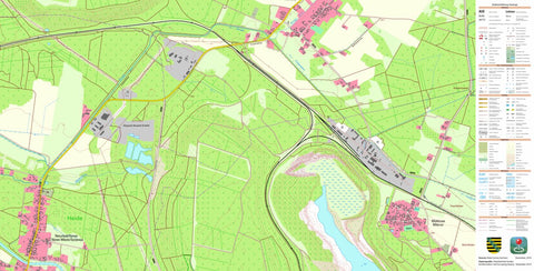 Staatsbetrieb Geobasisinformation und Vermessung Sachsen Mulkwitz, Schleife (1:10,000 scale) digital map