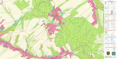 Staatsbetrieb Geobasisinformation und Vermessung Sachsen Mülsen St. Niclas, Mülsen (1:10,000 scale) digital map