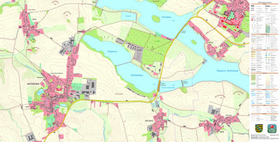 Staatsbetrieb Geobasisinformation und Vermessung Sachsen Mutzschen, Grimma, Stadt (1:10,000 scale) digital map