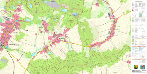 Staatsbetrieb Geobasisinformation und Vermessung Sachsen Naundorf, Doberschau-Gaußig (1:10,000 scale) digital map