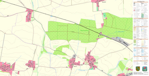 Staatsbetrieb Geobasisinformation und Vermessung Sachsen Naundorf, Zschepplin (1:10,000 scale) digital map