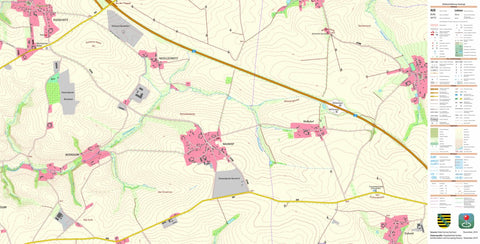 Staatsbetrieb Geobasisinformation und Vermessung Sachsen Naunhof, Leisnig, Stadt (1:10,000 scale) digital map