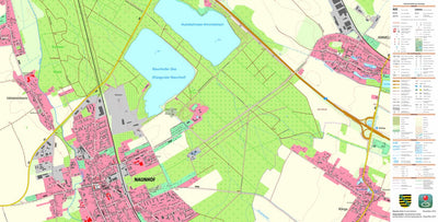 Staatsbetrieb Geobasisinformation und Vermessung Sachsen Naunhof, Naunhof, Stadt (1:10,000 scale) digital map