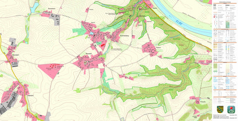 Staatsbetrieb Geobasisinformation und Vermessung Sachsen Naustadt, Klipphausen (1:10,000 scale) digital map