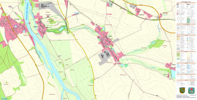 Staatsbetrieb Geobasisinformation und Vermessung Sachsen Nemt, Wurzen, Stadt (1:10,000 scale) digital map