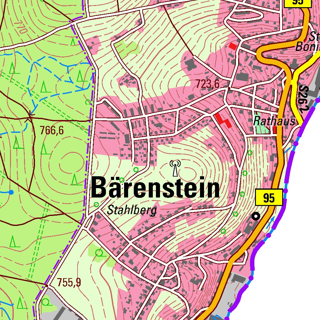 Neudorf, Sehmatal (125,000 scale) Map by Staatsbetrieb