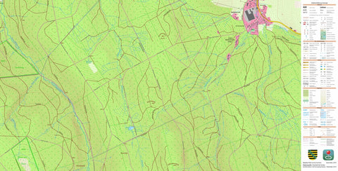 Staatsbetrieb Geobasisinformation und Vermessung Sachsen Neudorf, Sehmatal 3 (1:10,000 scale) digital map