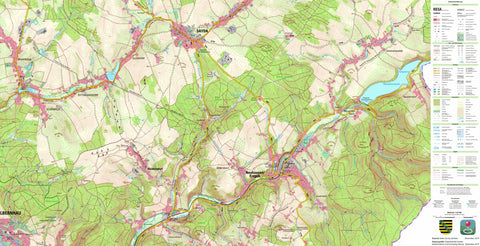 Staatsbetrieb Geobasisinformation und Vermessung Sachsen Neuhausen/Erzgeb., Neuhausen/Erzgeb. (1:25,000 scale) digital map