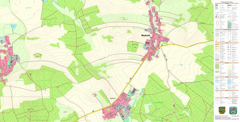 Staatsbetrieb Geobasisinformation und Vermessung Sachsen Neukirch, Neukirch (1:10,000 scale) digital map
