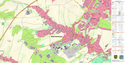 Staatsbetrieb Geobasisinformation und Vermessung Sachsen Neukirchen, Neukirchen/Erzgeb. (1:10,000 scale) digital map