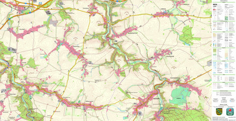 Staatsbetrieb Geobasisinformation und Vermessung Sachsen Neukirchen, Reinsberg (1:25,000 scale) digital map