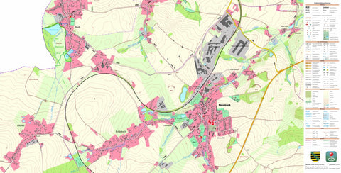 Staatsbetrieb Geobasisinformation und Vermessung Sachsen Neumark, Neumark (1:10,000 scale) digital map