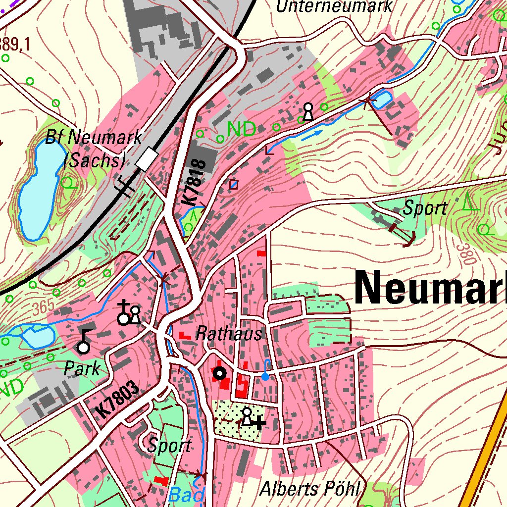 New Mark Map Neumark, Neumark (1:25,000 scale) Map by Staatsbetrieb ...