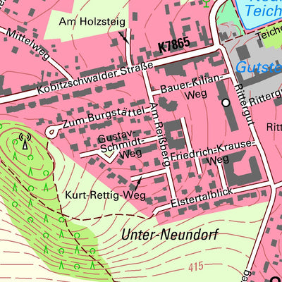 Staatsbetrieb Geobasisinformation und Vermessung Sachsen Neundorf, Plauen, Stadt (1:10,000 scale) digital map