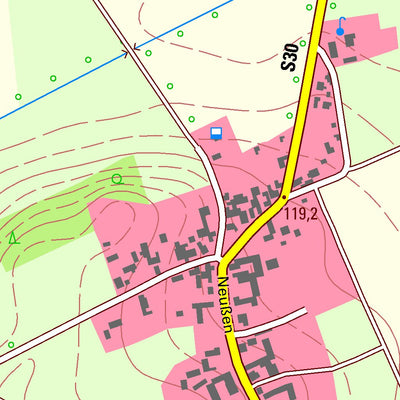 Staatsbetrieb Geobasisinformation und Vermessung Sachsen Neußen, Belgern-Schildau, Stadt (1:10,000 scale) digital map