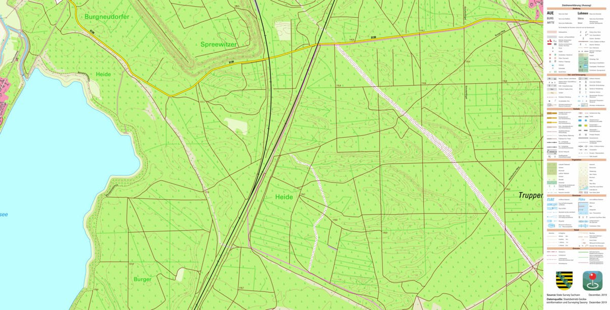 Neustadt/Spree, Spreetal 3 (1:10,000 scale) Map by Staatsbetrieb ...