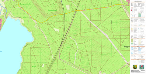 Staatsbetrieb Geobasisinformation und Vermessung Sachsen Neustadt/Spree, Spreetal 3 (1:10,000 scale) digital map