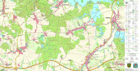Staatsbetrieb Geobasisinformation und Vermessung Sachsen Nieder Seifersdorf, Waldhufen (1:25,000 scale) digital map