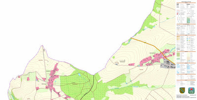 Staatsbetrieb Geobasisinformation und Vermessung Sachsen Niederalbertsdorf, Langenbernsdorf (1:10,000 scale) digital map
