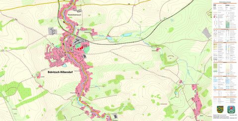 Staatsbetrieb Geobasisinformation und Vermessung Sachsen Niederbobritzsch, Bobritzsch-Hilbersdorf (1:10,000 scale) digital map