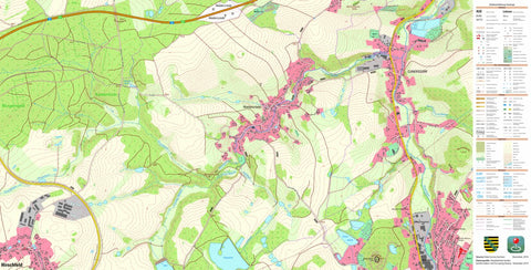 Staatsbetrieb Geobasisinformation und Vermessung Sachsen Niedercrinitz, Hirschfeld (1:10,000 scale) digital map