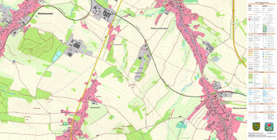 Staatsbetrieb Geobasisinformation und Vermessung Sachsen Niedercunnersdorf, Kottmar (1:10,000 scale) digital map