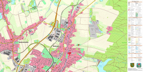 Staatsbetrieb Geobasisinformation und Vermessung Sachsen Niederdorf, Niederdorf (1:10,000 scale) digital map