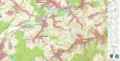 Staatsbetrieb Geobasisinformation und Vermessung Sachsen Niederdorf, Niederdorf (1:25,000 scale) digital map