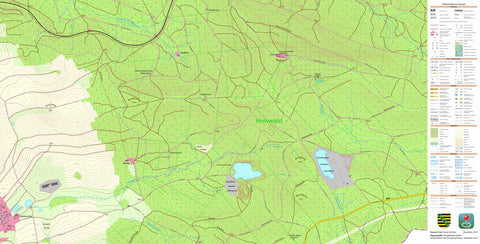 Staatsbetrieb Geobasisinformation und Vermessung Sachsen Niederottendorf, Neustadt in Sachsen, Stadt (1:10,000 scale) digital map
