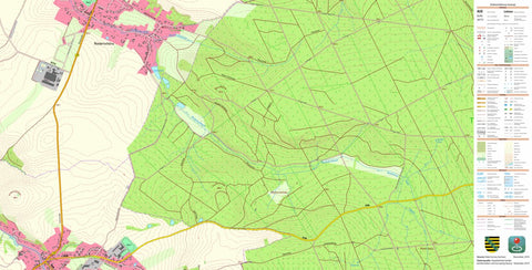Staatsbetrieb Geobasisinformation und Vermessung Sachsen Niederschöna, Halsbrücke (1:10,000 scale) digital map