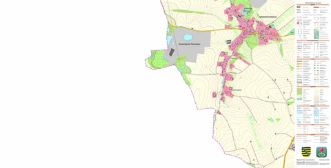 Staatsbetrieb Geobasisinformation und Vermessung Sachsen Niedersteinbach, Penig, Stadt (1:10,000 scale) digital map