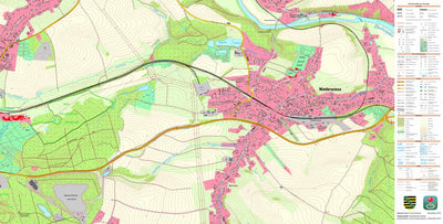 Staatsbetrieb Geobasisinformation und Vermessung Sachsen Niederwiesa, Niederwiesa (1:10,000 scale) digital map