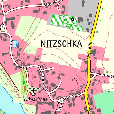 Staatsbetrieb Geobasisinformation und Vermessung Sachsen Nitzschka, Wurzen, Stadt (1:10,000 scale) digital map