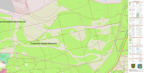 Staatsbetrieb Geobasisinformation und Vermessung Sachsen Nochten, Boxberg/O.L. 1 (1:10,000 scale) digital map