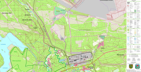 Staatsbetrieb Geobasisinformation und Vermessung Sachsen Nochten, Boxberg/O.L. (1:25,000 scale) digital map