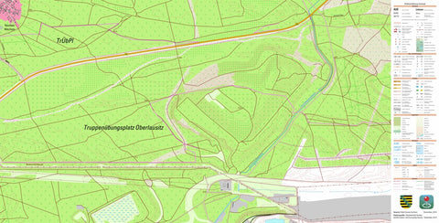 Staatsbetrieb Geobasisinformation und Vermessung Sachsen Nochten, Boxberg/O.L. 3 (1:10,000 scale) digital map