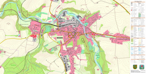 Staatsbetrieb Geobasisinformation und Vermessung Sachsen Nossen, Nossen, Stadt (1:10,000 scale) digital map