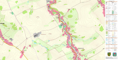 Staatsbetrieb Geobasisinformation und Vermessung Sachsen Oberbobritzsch, Bobritzsch-Hilbersdorf (1:10,000 scale) digital map