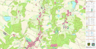 Staatsbetrieb Geobasisinformation und Vermessung Sachsen Obercrinitz, Crinitzberg (1:10,000 scale) digital map