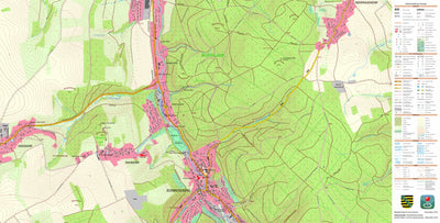 Staatsbetrieb Geobasisinformation und Vermessung Sachsen Oberfrauendorf, Glashütte, Stadt (1:10,000 scale) digital map