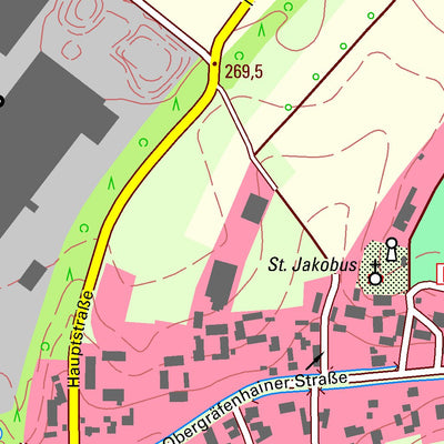 Staatsbetrieb Geobasisinformation und Vermessung Sachsen Obergräfenhain, Penig, Stadt (1:10,000 scale) digital map