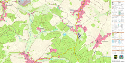 Staatsbetrieb Geobasisinformation und Vermessung Sachsen Oberhermsgrün, Oelsnitz/Vogtl., Stadt (1:10,000 scale) digital map
